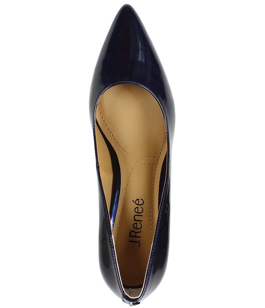 J. Renee Asilah Patent Kitten Heel Pumps