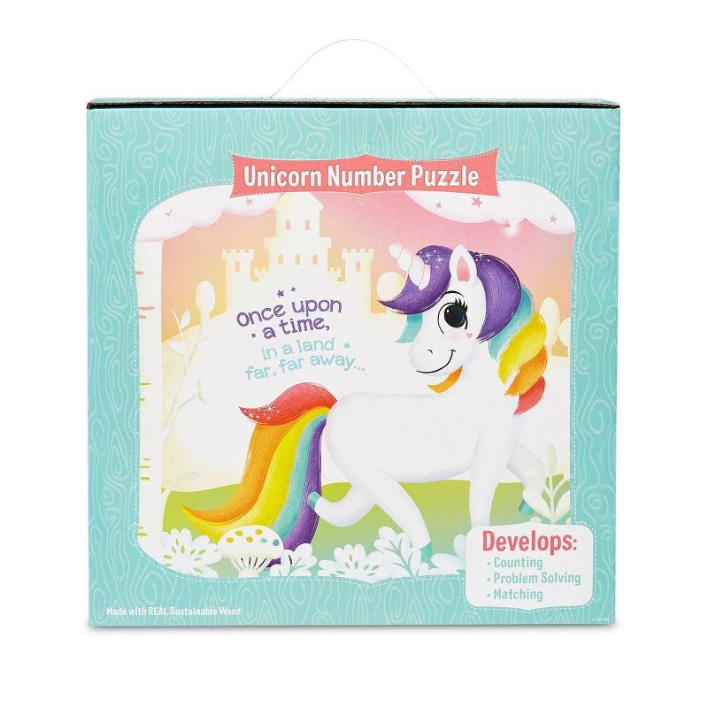 Wooden Critters Number Puzzle - Unicorn