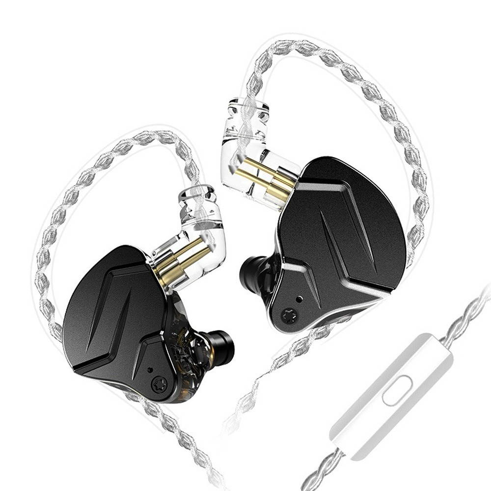 KZ ZSN Pro/ProX dual driver 1BA + 1DD mixed metal earphone HiFi in-ear monitor wired earphone metal ring iron