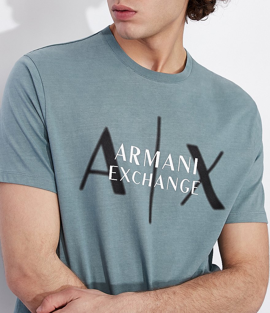 Armani Exchange Watermark Logo Short-Sleeve Tee