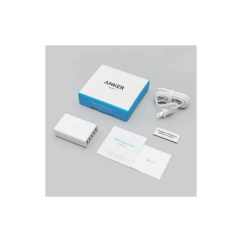 40W 5Port USB Wall Charger PowerPort 5 for iPhone XsXS MaxXRX876Plus iPad ProAir 2Mini Galaxy S9S8PlusEdge Note 87 LG Nexus HTC and More