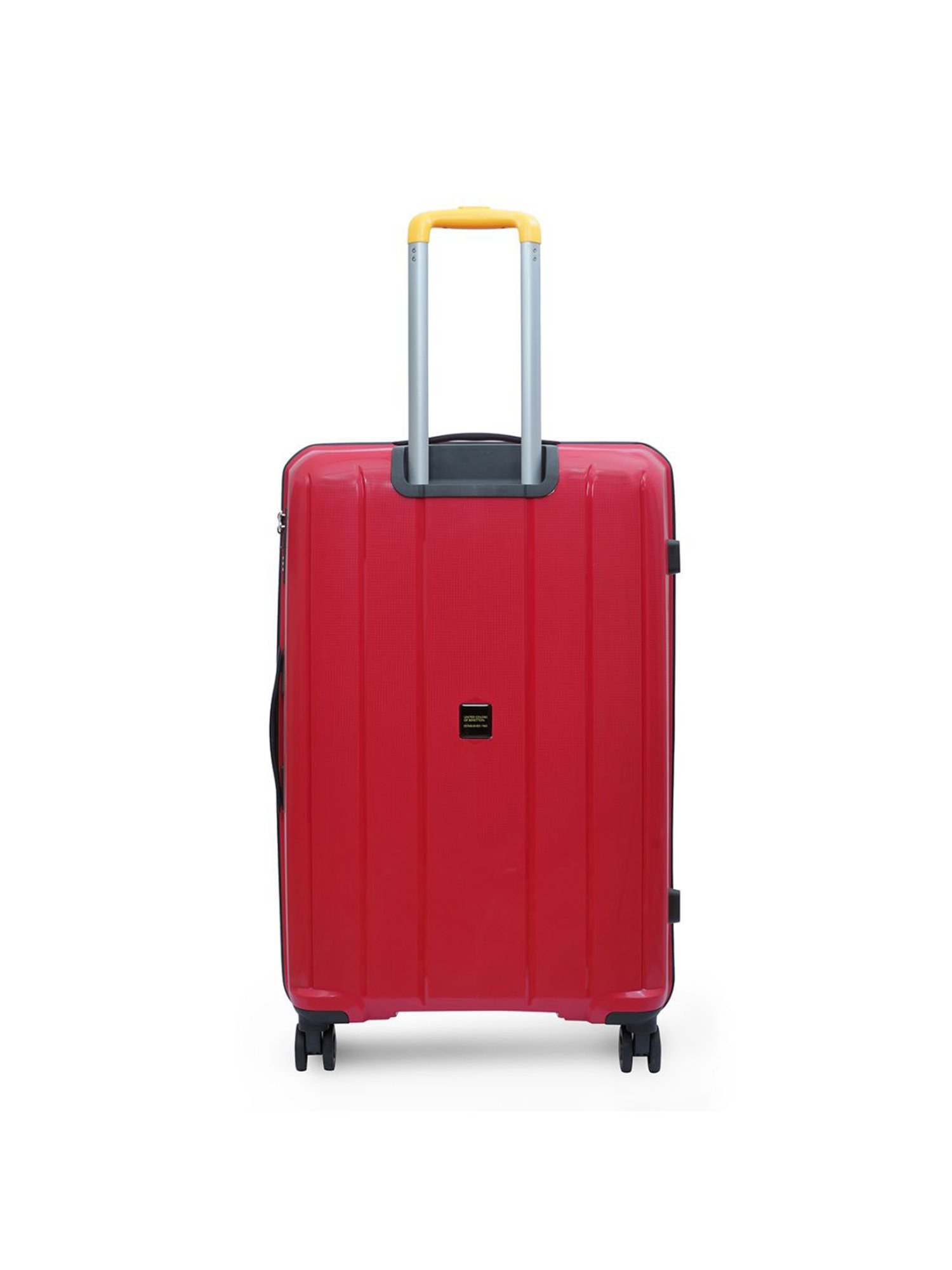 United Colors of Benetton Wayfarer Red Textured Hard Large Trolley Bag - 79 Cm