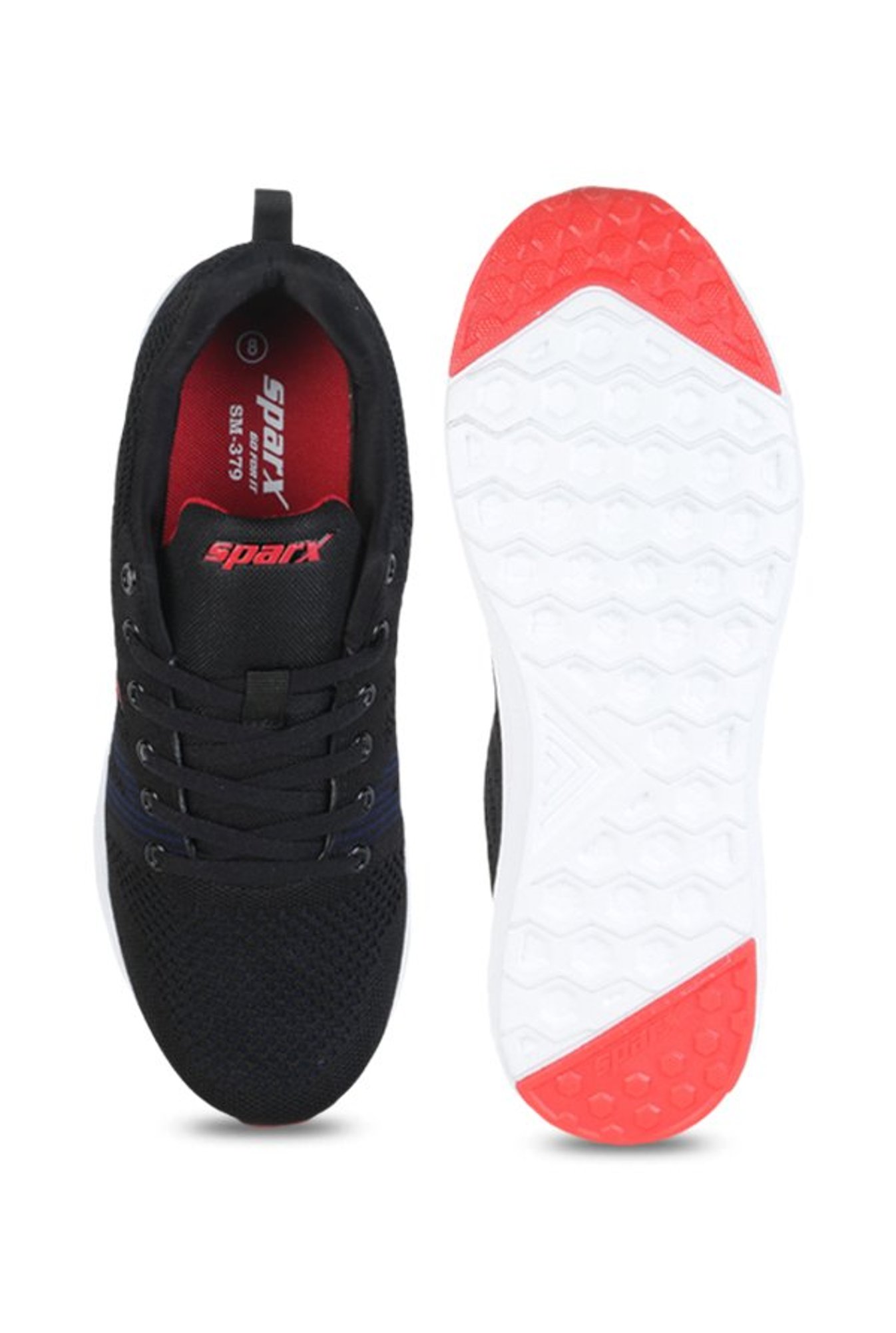 Sparx Black & Grey Running Shoes