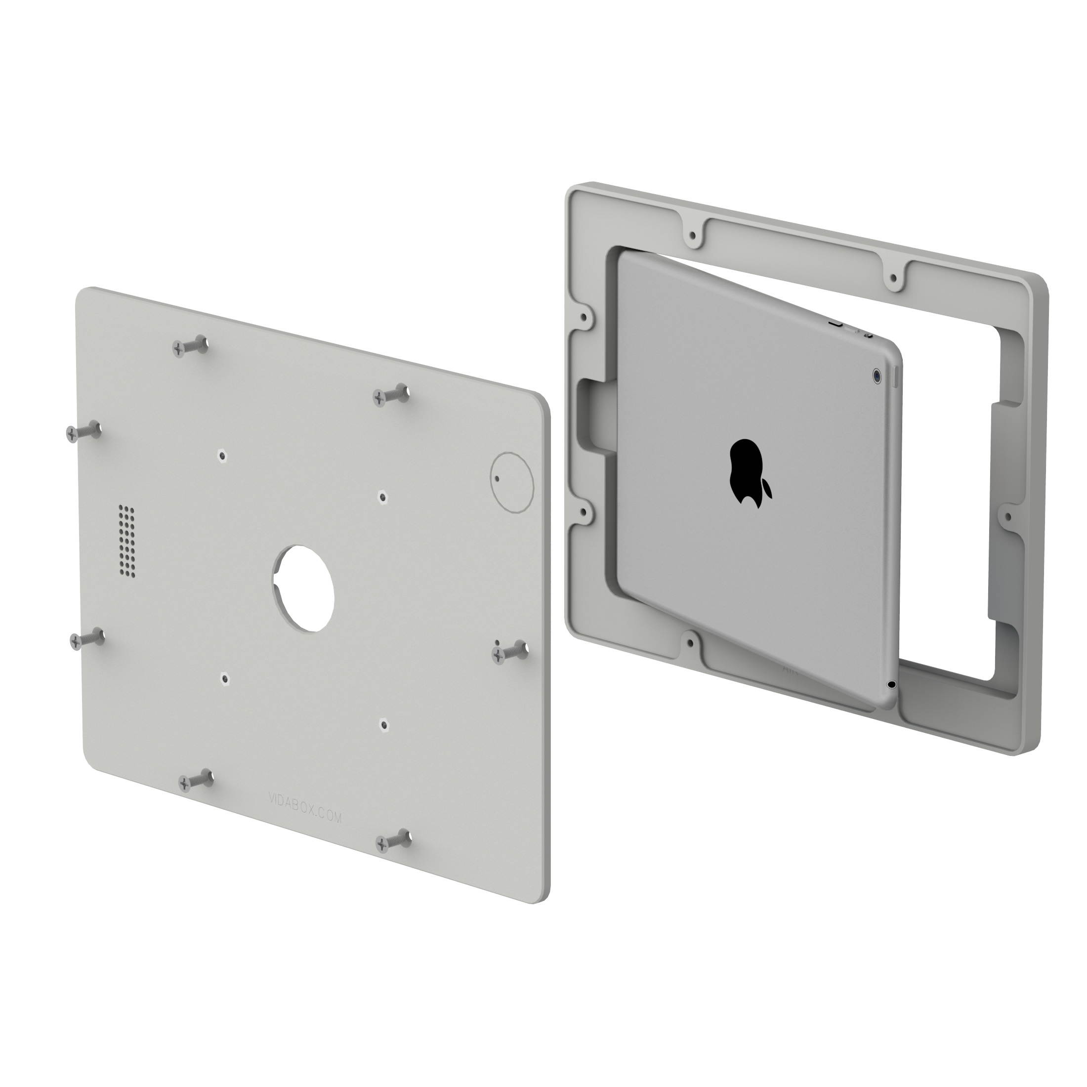 VidaMount Light Grey VESA Enclosure compatible with iPad (5th / 6th Gen) 9.7"/Pro 9.7", Air 1/2