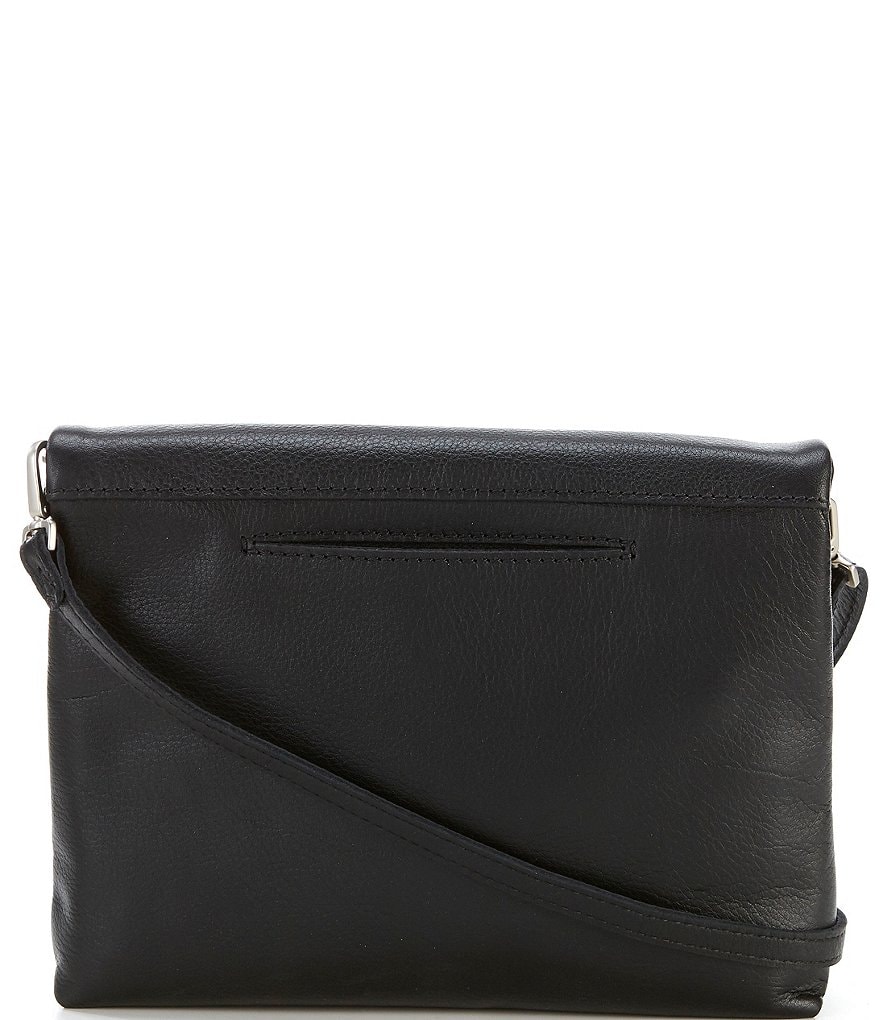 Hammitt VIP Studded Leather Fold-Over Zip Flap Medium Crossbody Bag