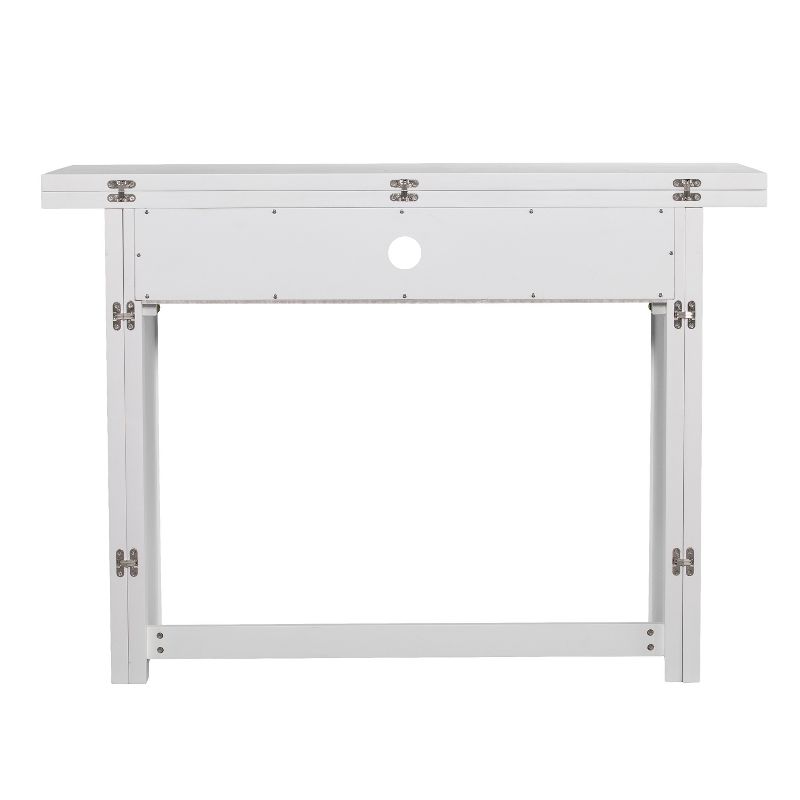 Klint Convertible Console To Extendable Dining Table White - Aiden Lane