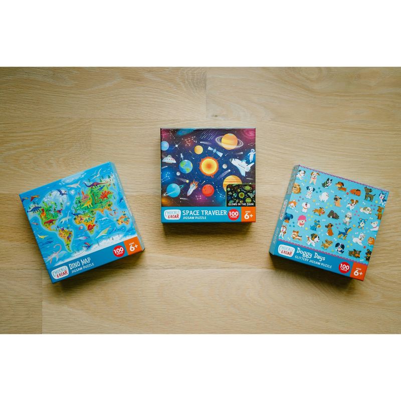 Chuckle & Roar Roar-Dino Map Puzzle 100pc