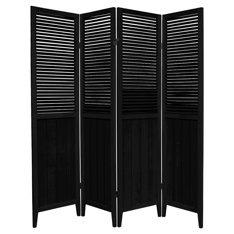 6 ft. Tall Beadboard Divider - Black (4 Panels)