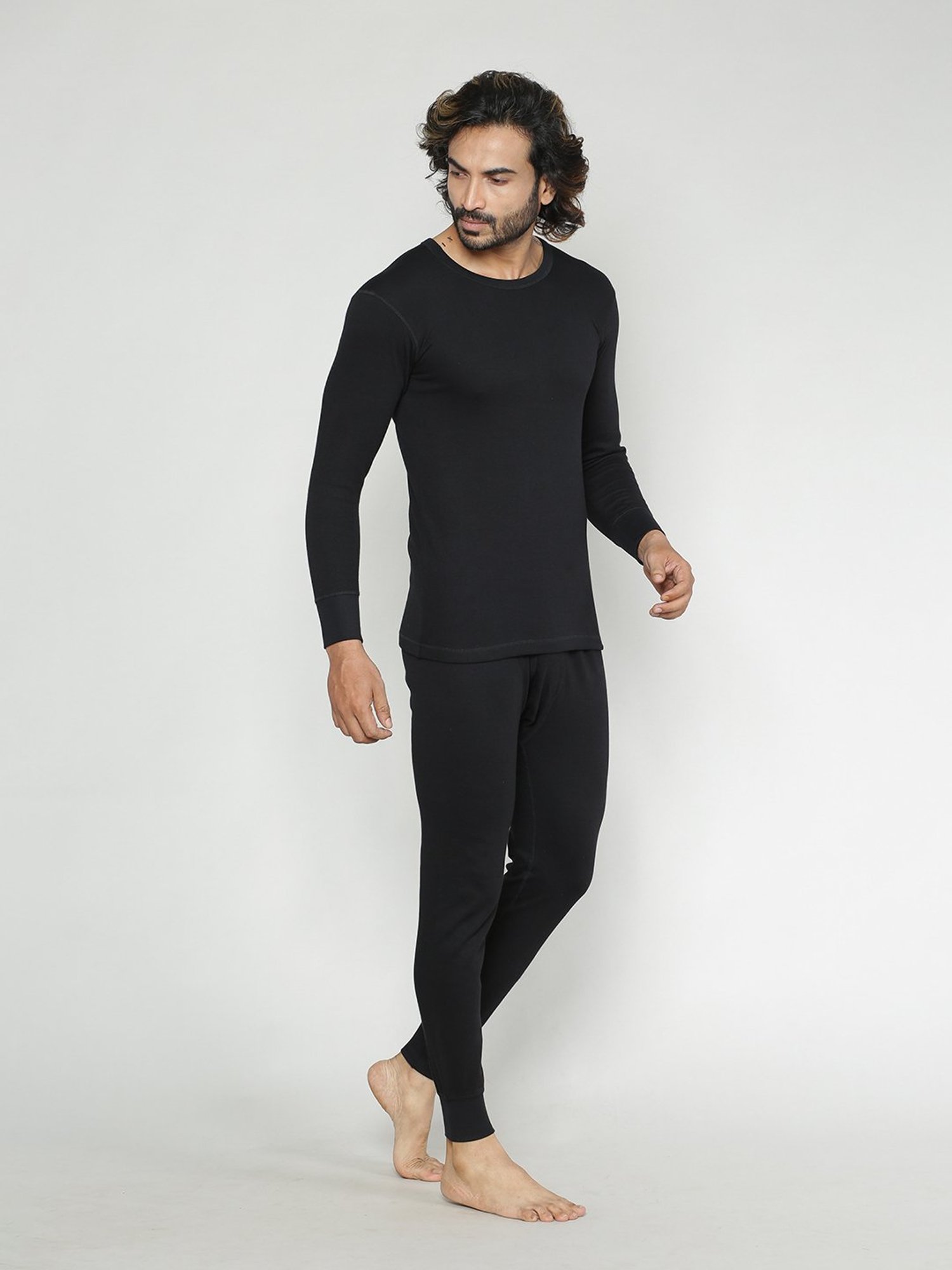 LUX Inferno Black Striped Thermal Set