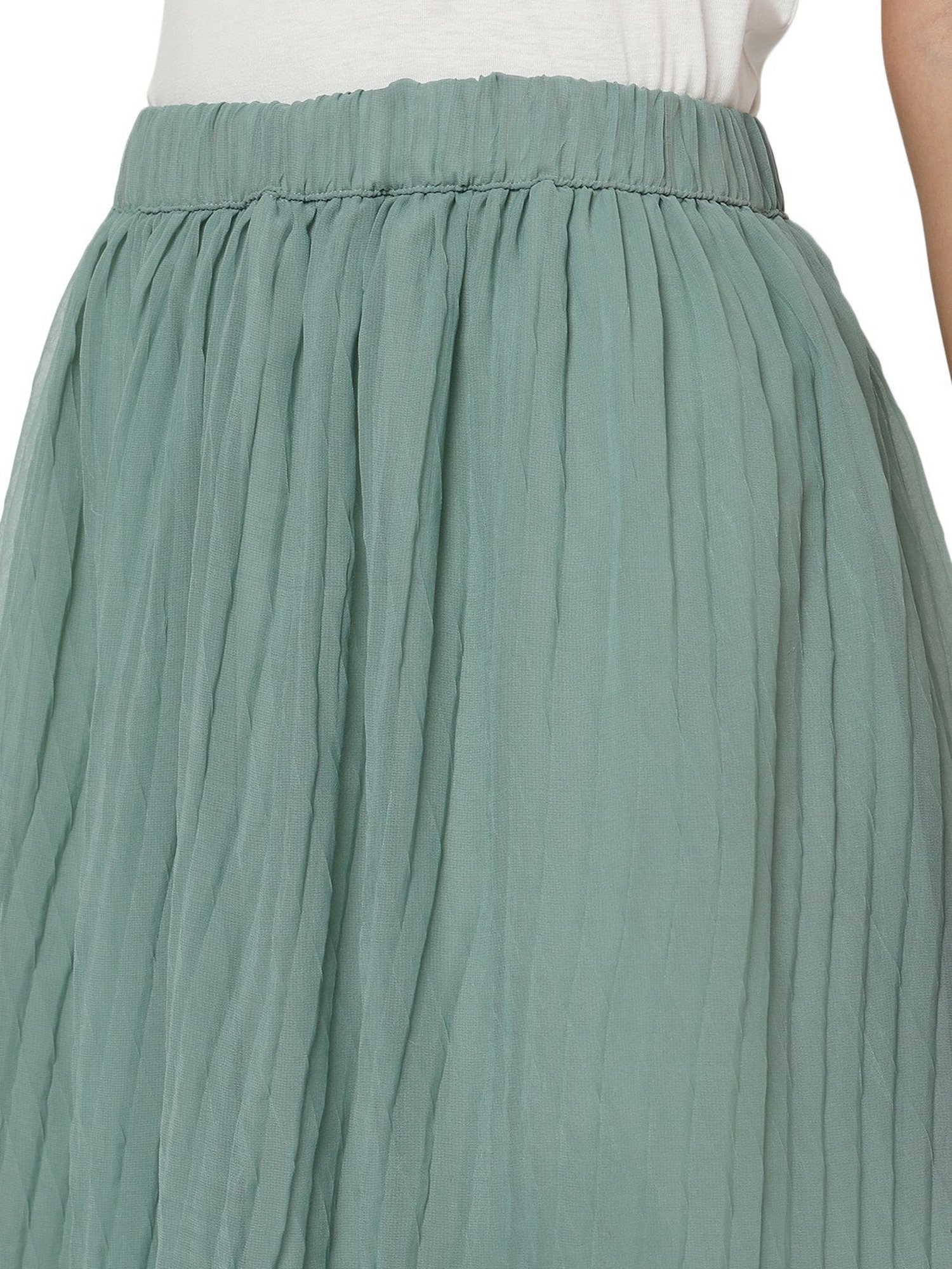 Smarty Pants Sage Green Midi Skirt