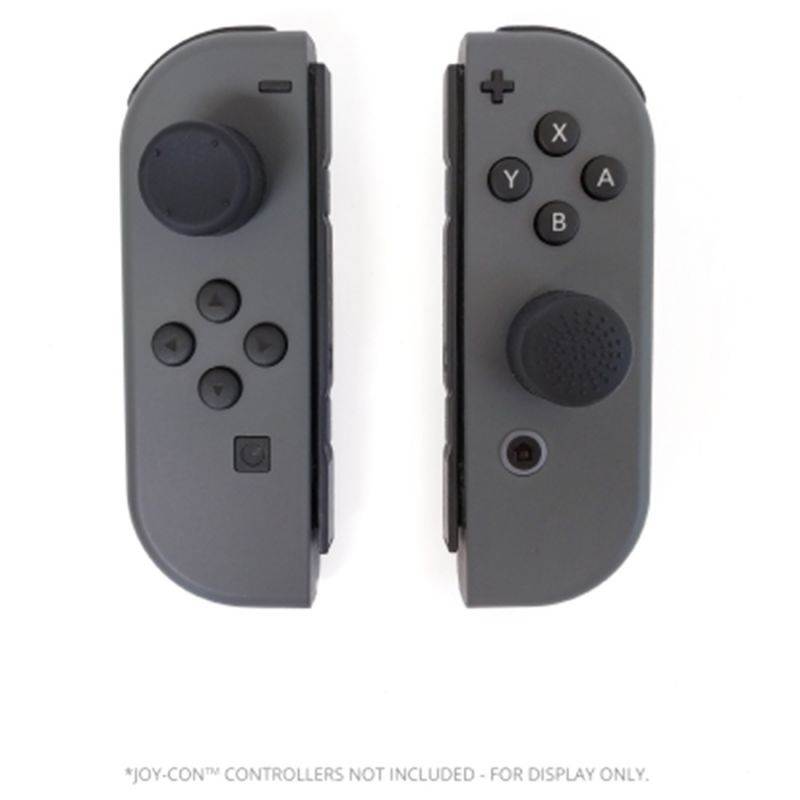 Indigo7 Authorized for Nintendo Switch Thumbstick Grip Caps - Large (Black)