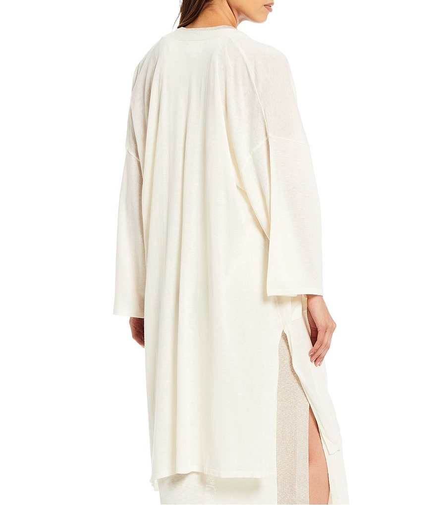 Splendid Knit Zip Up Drawstring Hoodie