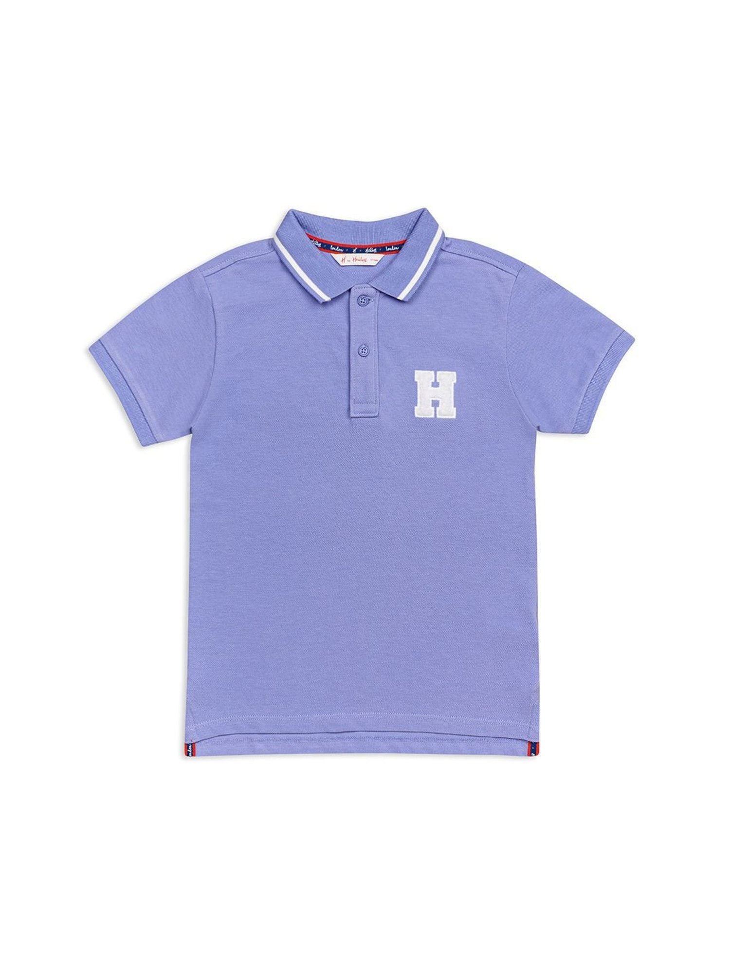 H by Hamleys Kids Purple Solid Polo T-Shirt