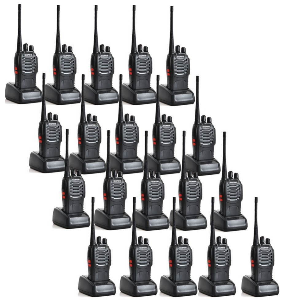 20 Pack BaoFeng BF-888S Long Range UHF 400-470 MHz 5W Portable Handheld 2-way Ham Radio with Earpiece
