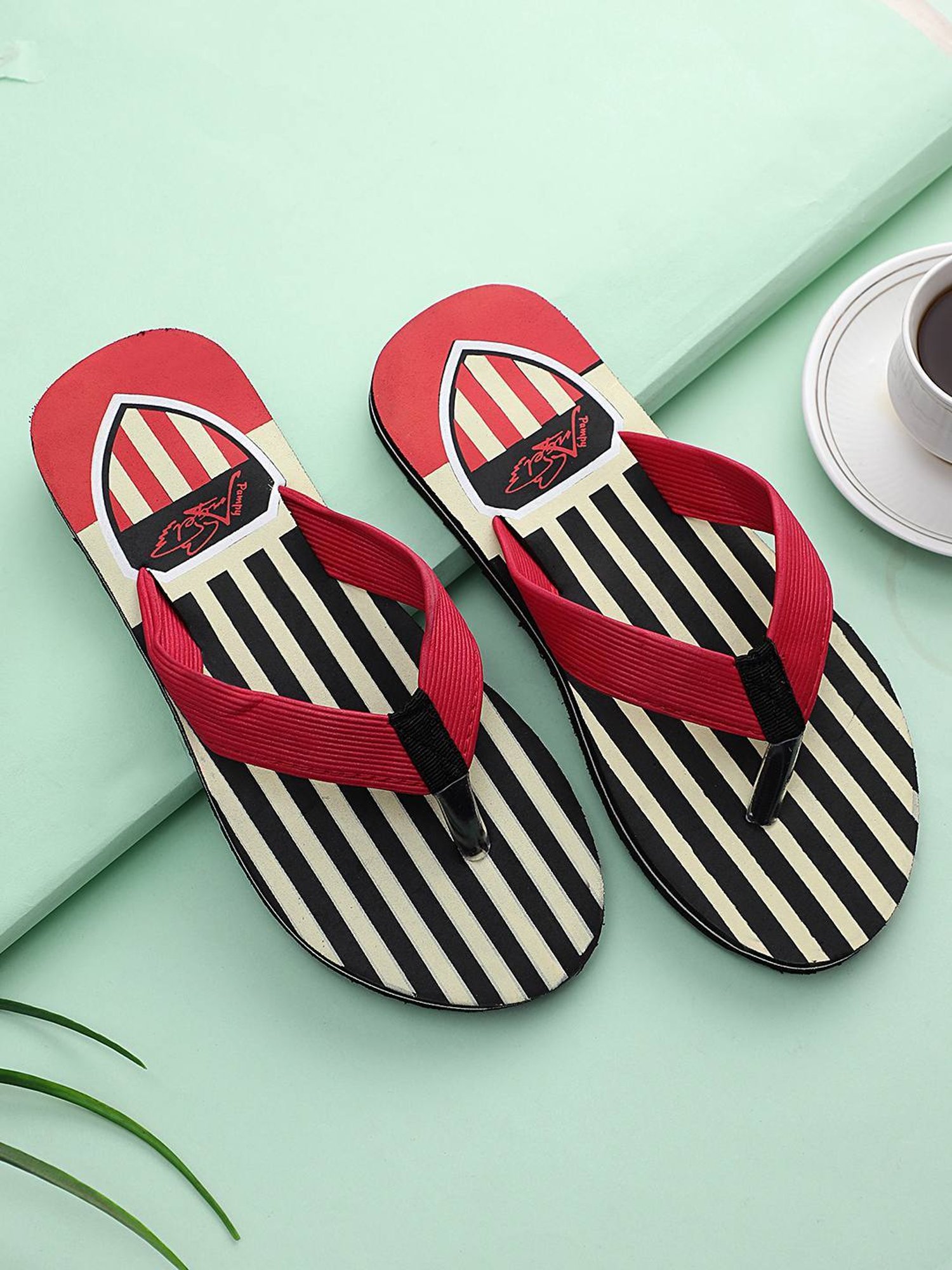 Pampy Angel Men's Red Flip Flops