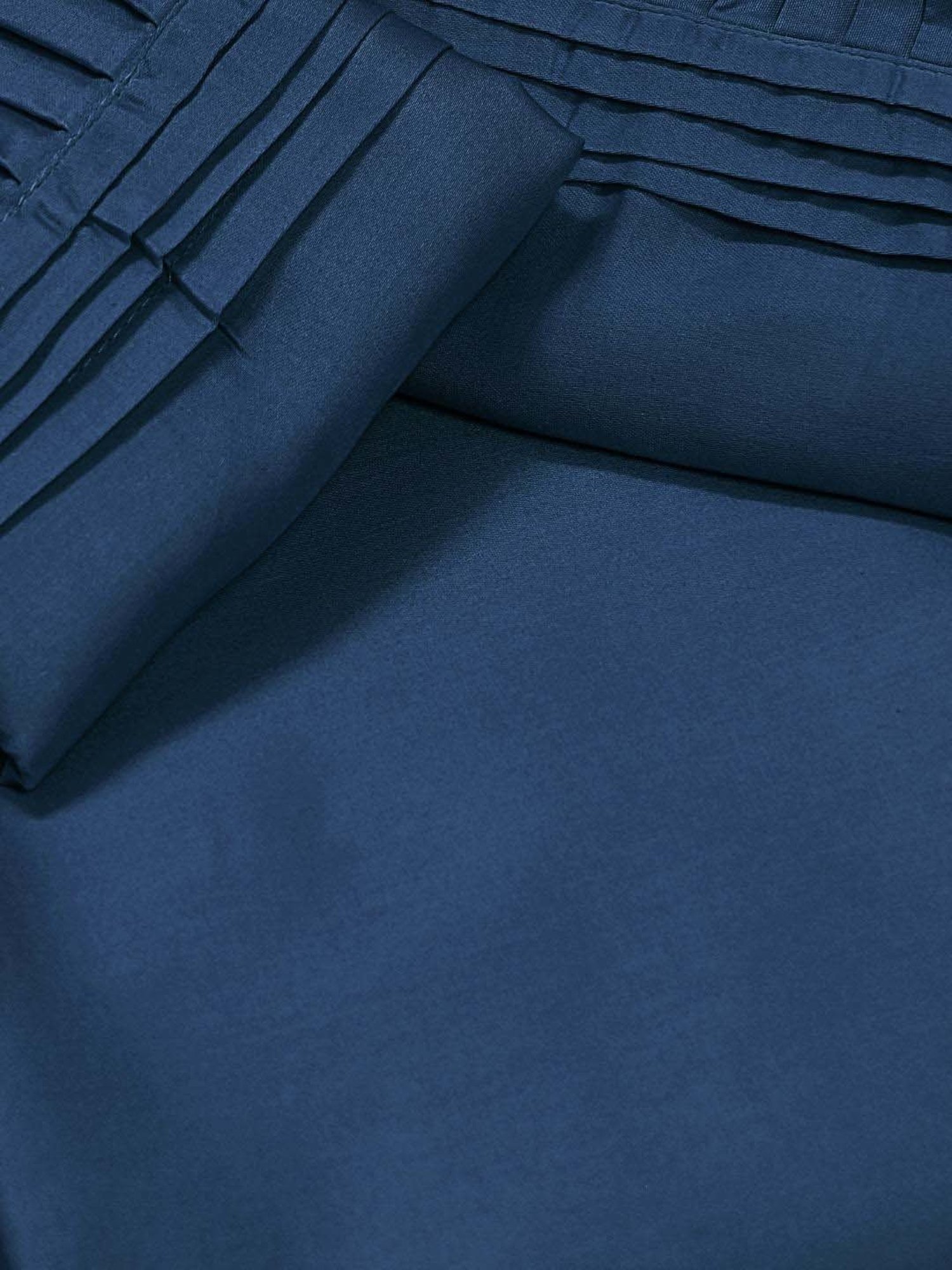 Saral Home Easy Living Blue Cotton Queen Bed Sheet With Pillow Covers