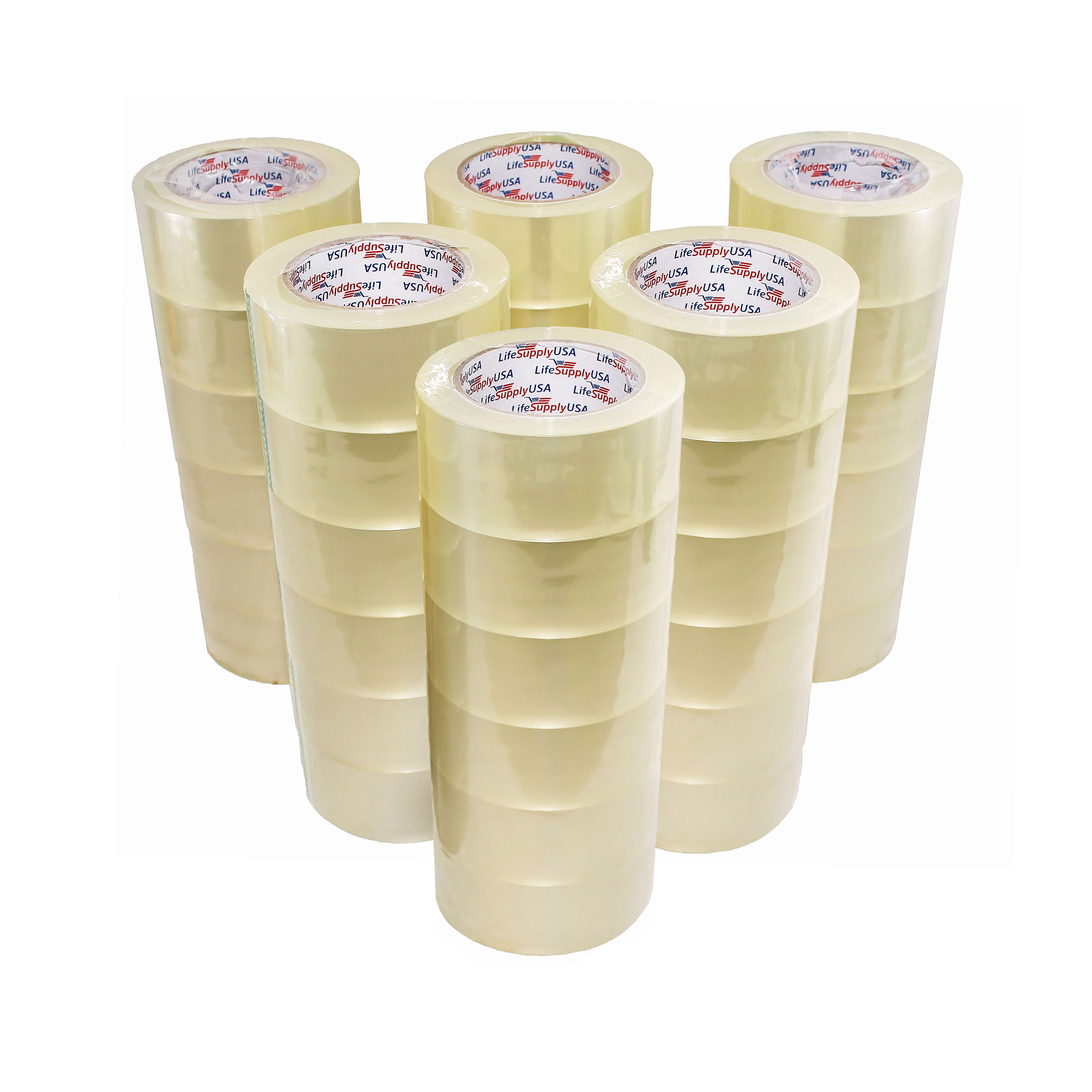 432 Rolls Heavy Duty Packing Tape Shipping Moving Storage Transparent Bubble Free Adhesive Box Carton Packaging Seal 2" x 60 Yards 3.8 mil