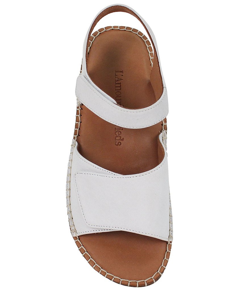 L'Amour Des Pieds Yahya Leather Espadrille Wedge Sandals