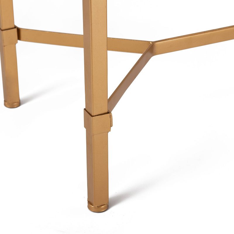 Jupiter Desk Console Table White/Gold - Adore Decor