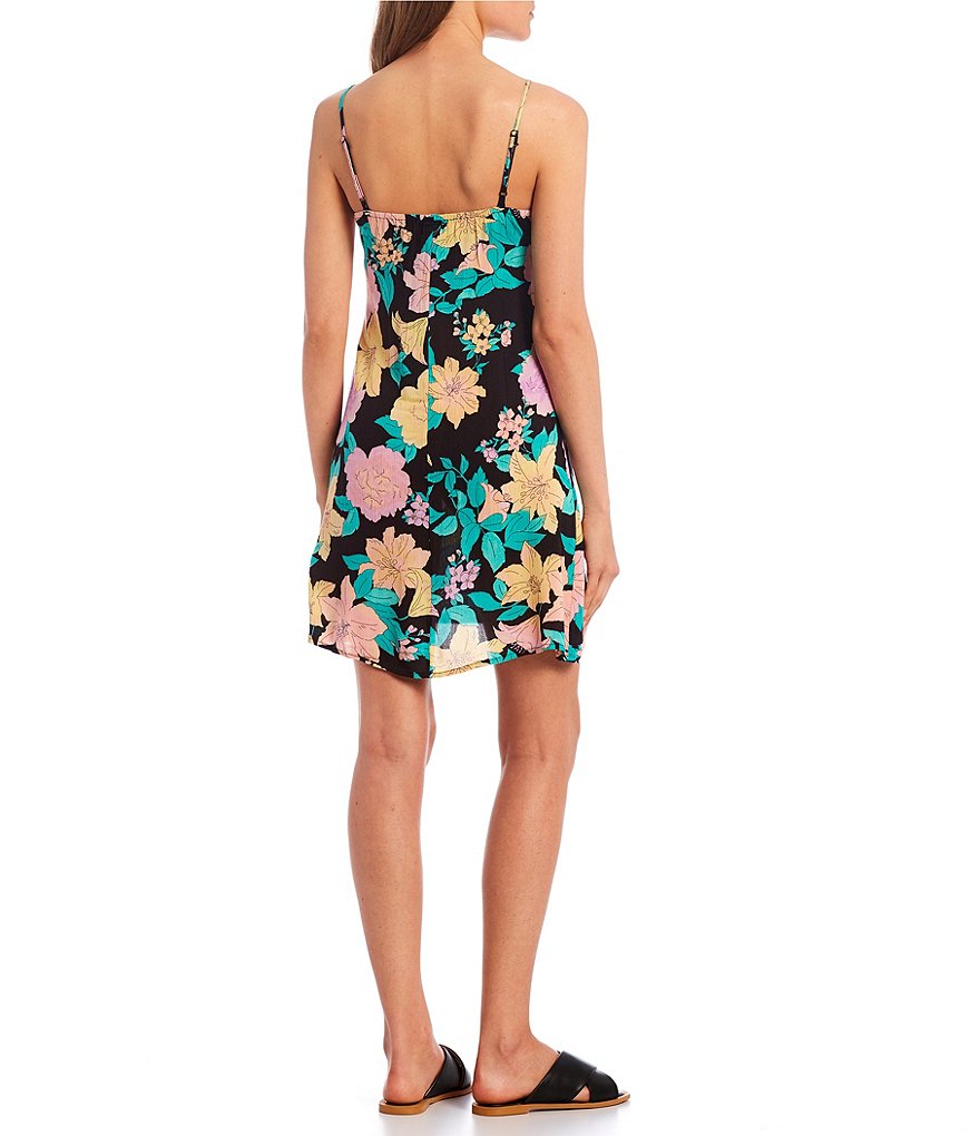 Love & Piece Short-Sleeve Chambray Babydoll Dress