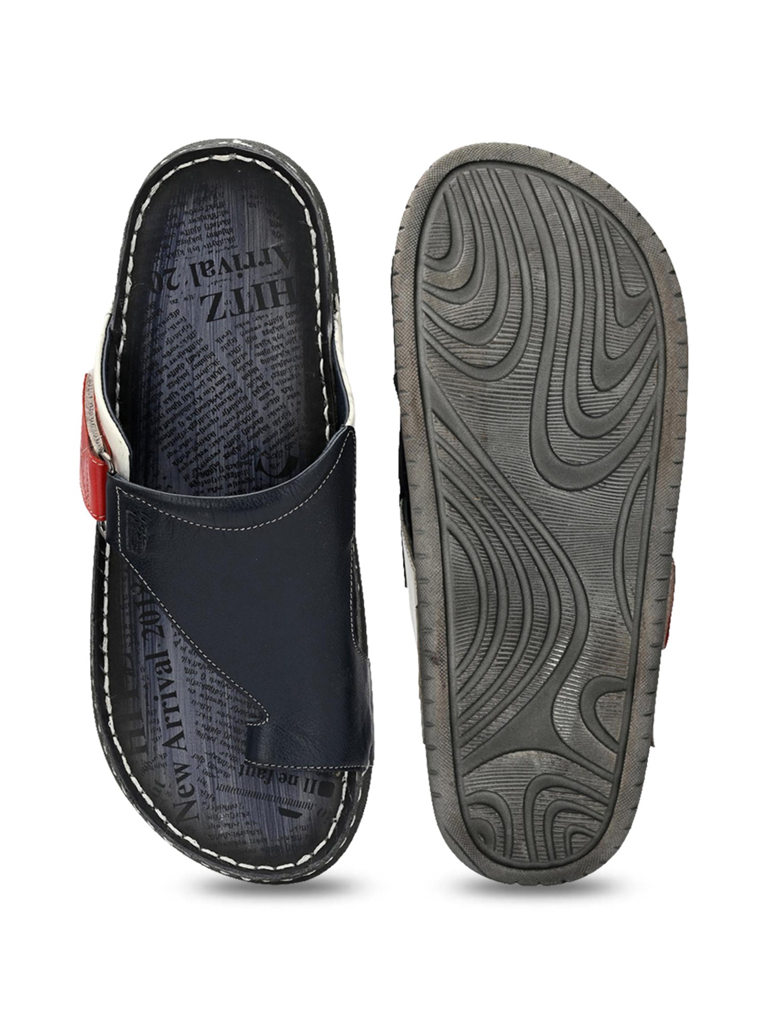 Hitz Men's Blue Toe Ring Sandals