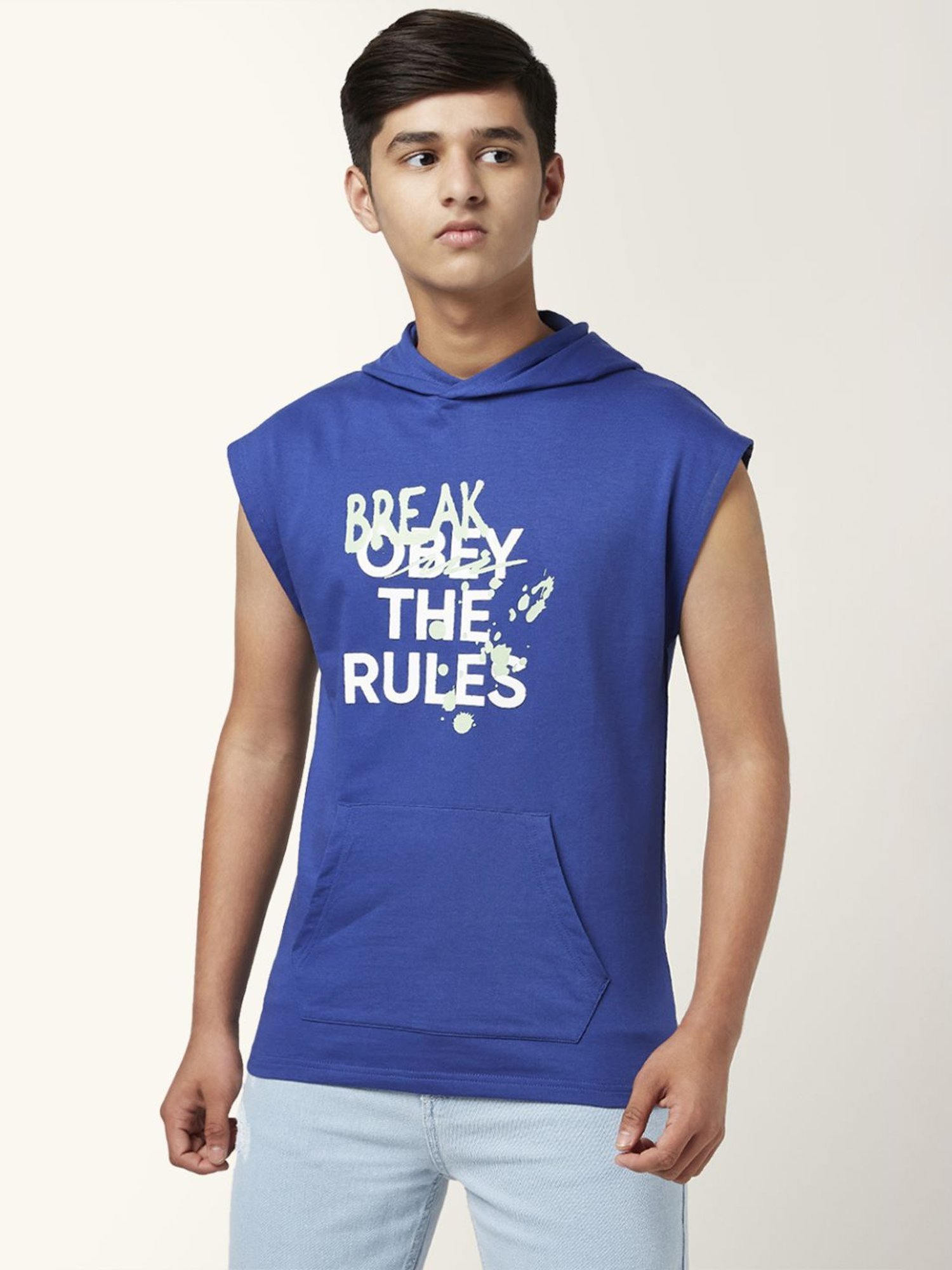 Coolsters by Pantaloons Kids Navy & White Cotton Printed T-Shirt