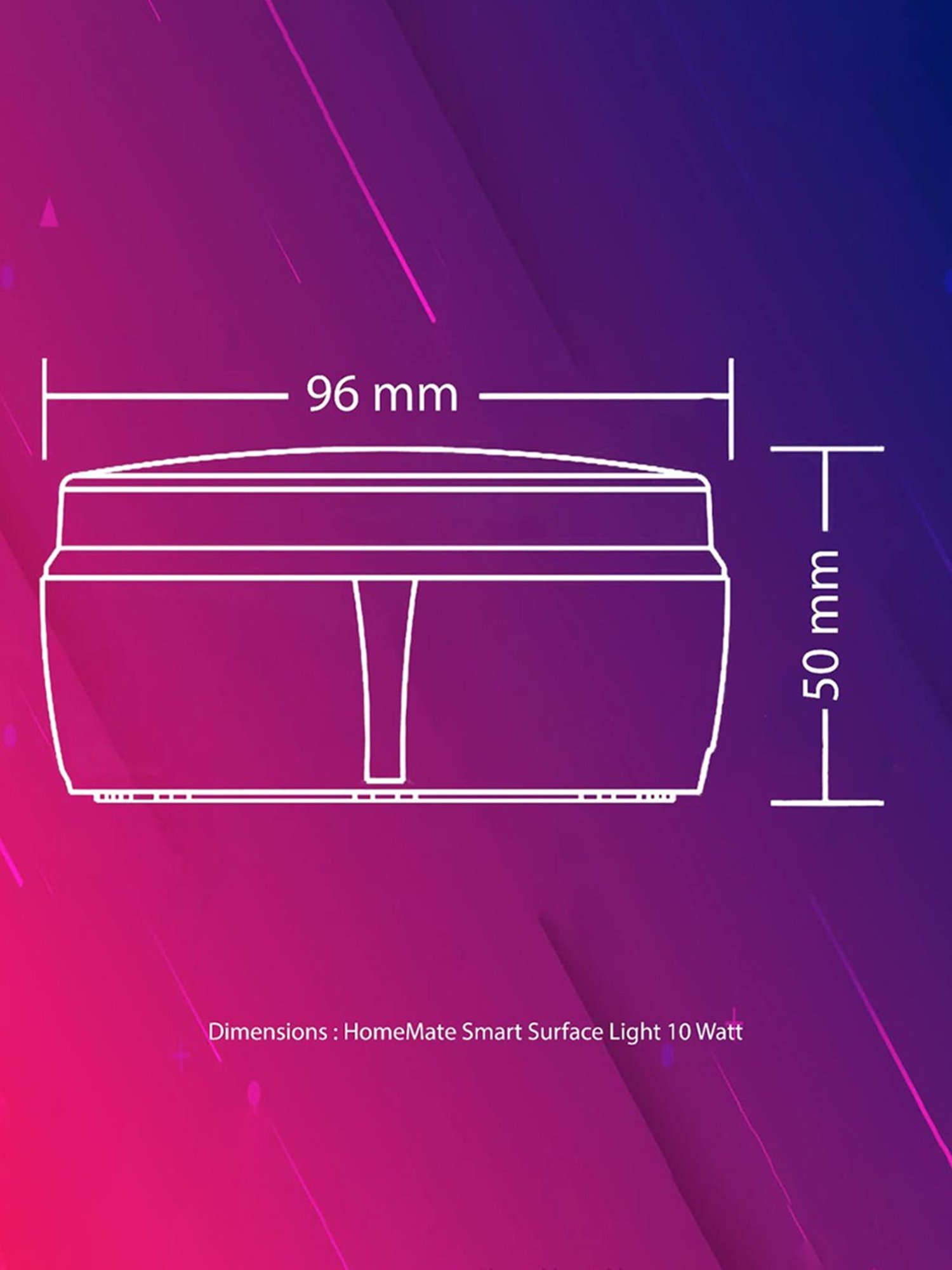 HomeMate 15 Watt WiFi Smart LED Surface Light Compatible with Alexa, Google Home & Siri (Multicolor)