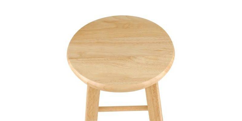 Set of 2 24" Wood Backless Hardwood Counter Height Barstools Natural - Winsome