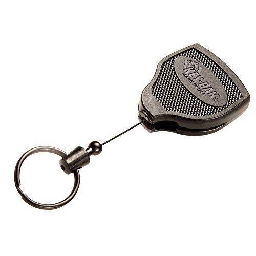 Key-Bak Mini-Bak Retractable Reel with 36-Inch Nylon Cord, Swivel Bulldog Clip and Vinyl ID Strap (Emoji - Pile of Poo, Black)