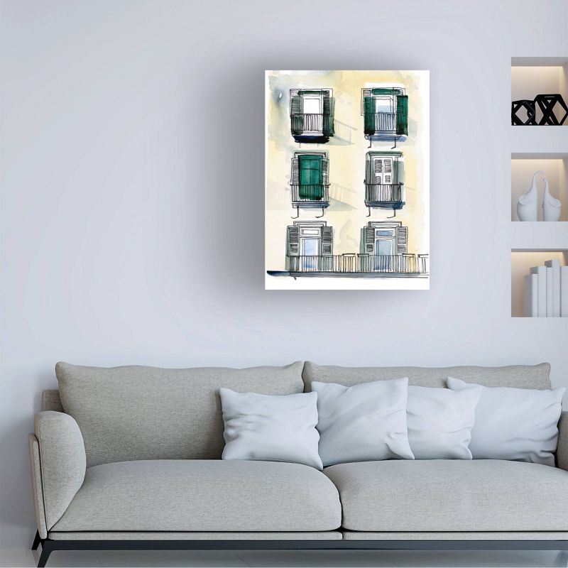 24" x 32" Jennifer Paxton Parker 'On the Sunny Side of the Street II' Unframed Wall Canvas - Trademark Fine Art