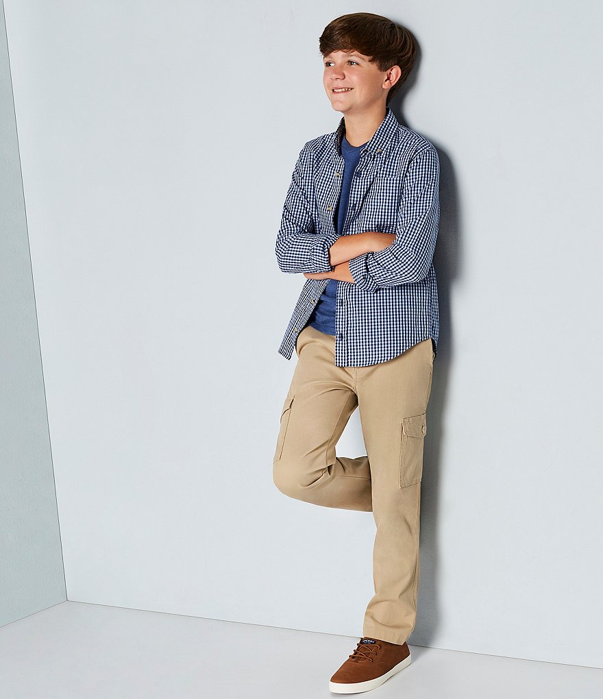 Ed-a-Mamma Kids White Striped Full Sleeves Shirt