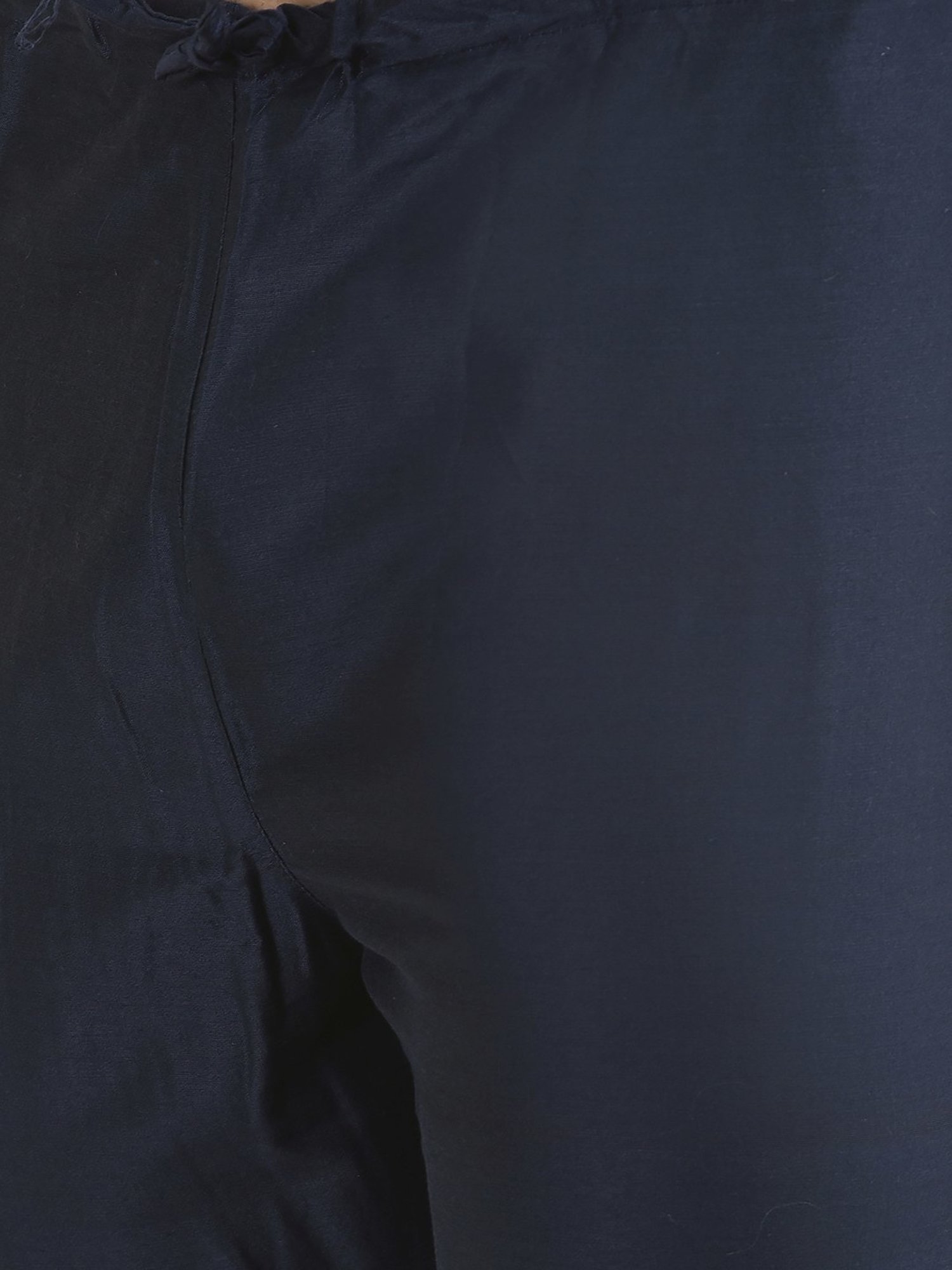 Deyann Navy Blue Regular Fit Printed Kurta Set With Jacket