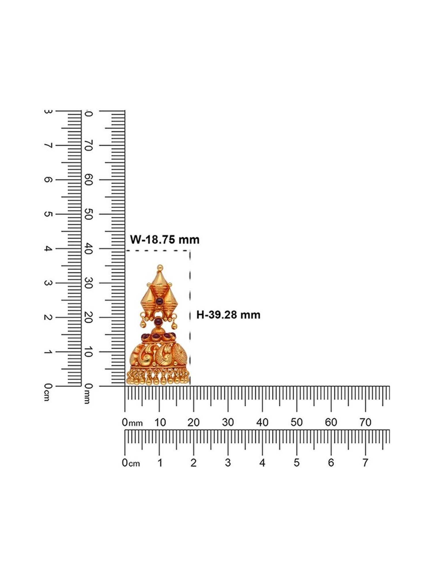 CKC Regal Multi-Tiered Gold Jhumka Eardrops