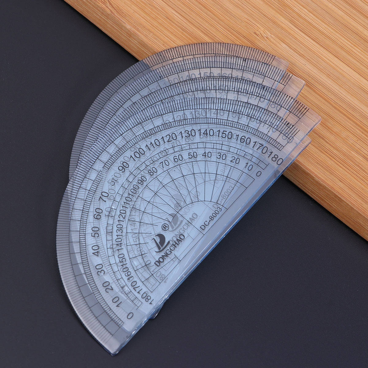 36pcs Clear Plastic Protractor Math Protractor 180 Degrees Protractor For Angle Measurement Student School Office Supply