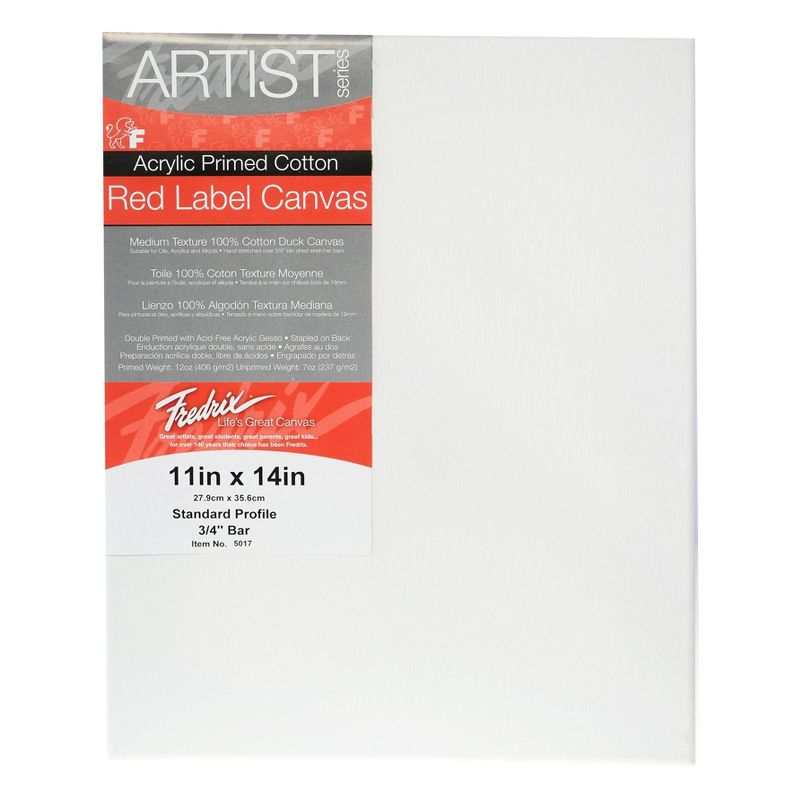 Fredrix Red Label Stretched Cotton Canvas 11 X 14" - 2pk