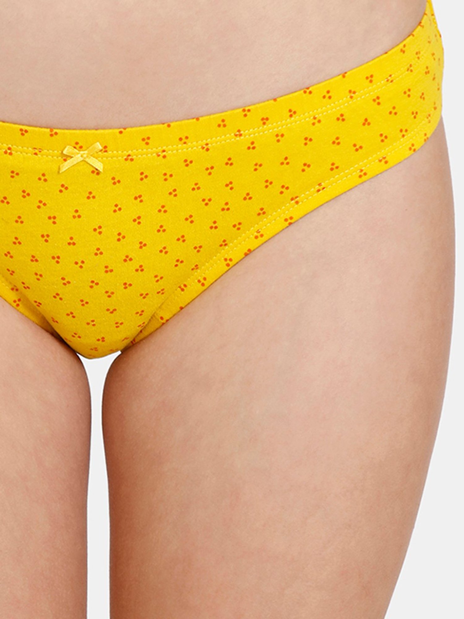 Rosaline by Zivame Yellow & Blue Printed Panty Set - Pack of 2