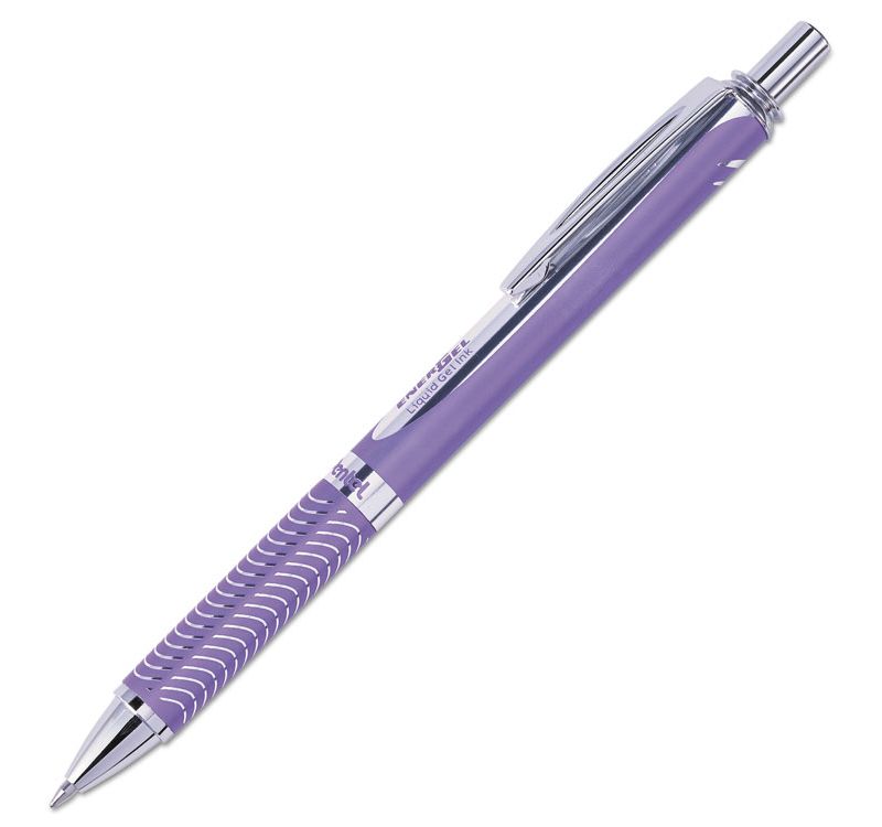 Pentel EnerGel Alloy RT Retractable Liquid Gel Pen .7mm Violet Barrel Violet Ink BL407VV