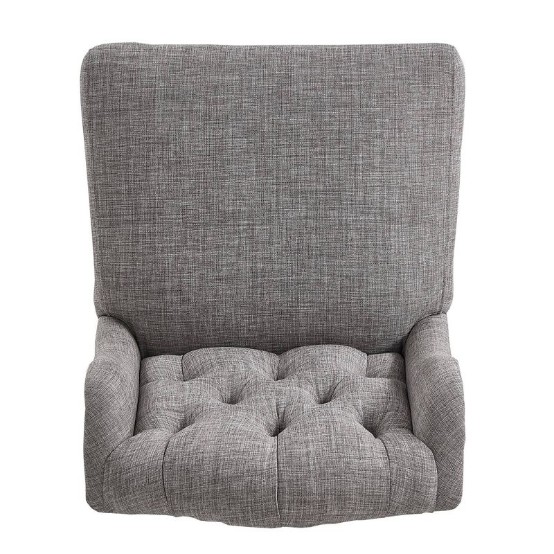 Set of 2 24" Casandra Button Tufted Wingback Counter Height Barstool Smoke - Inspire Q