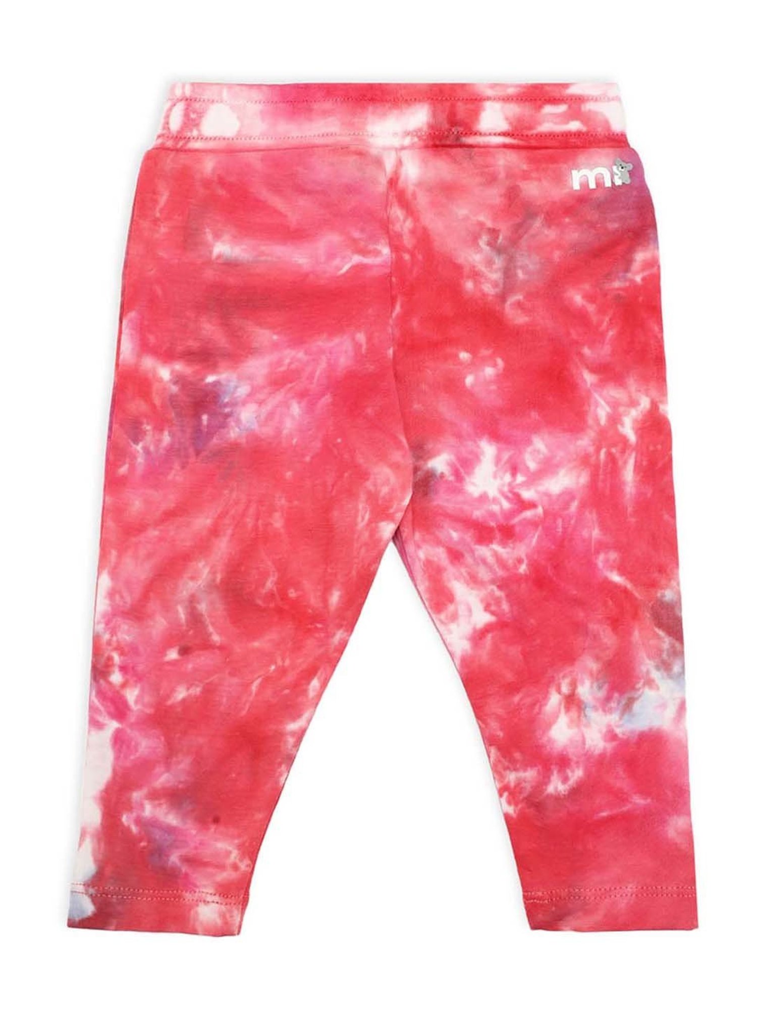MiArcus Kids Red & White Cotton Over Dyed Leggings