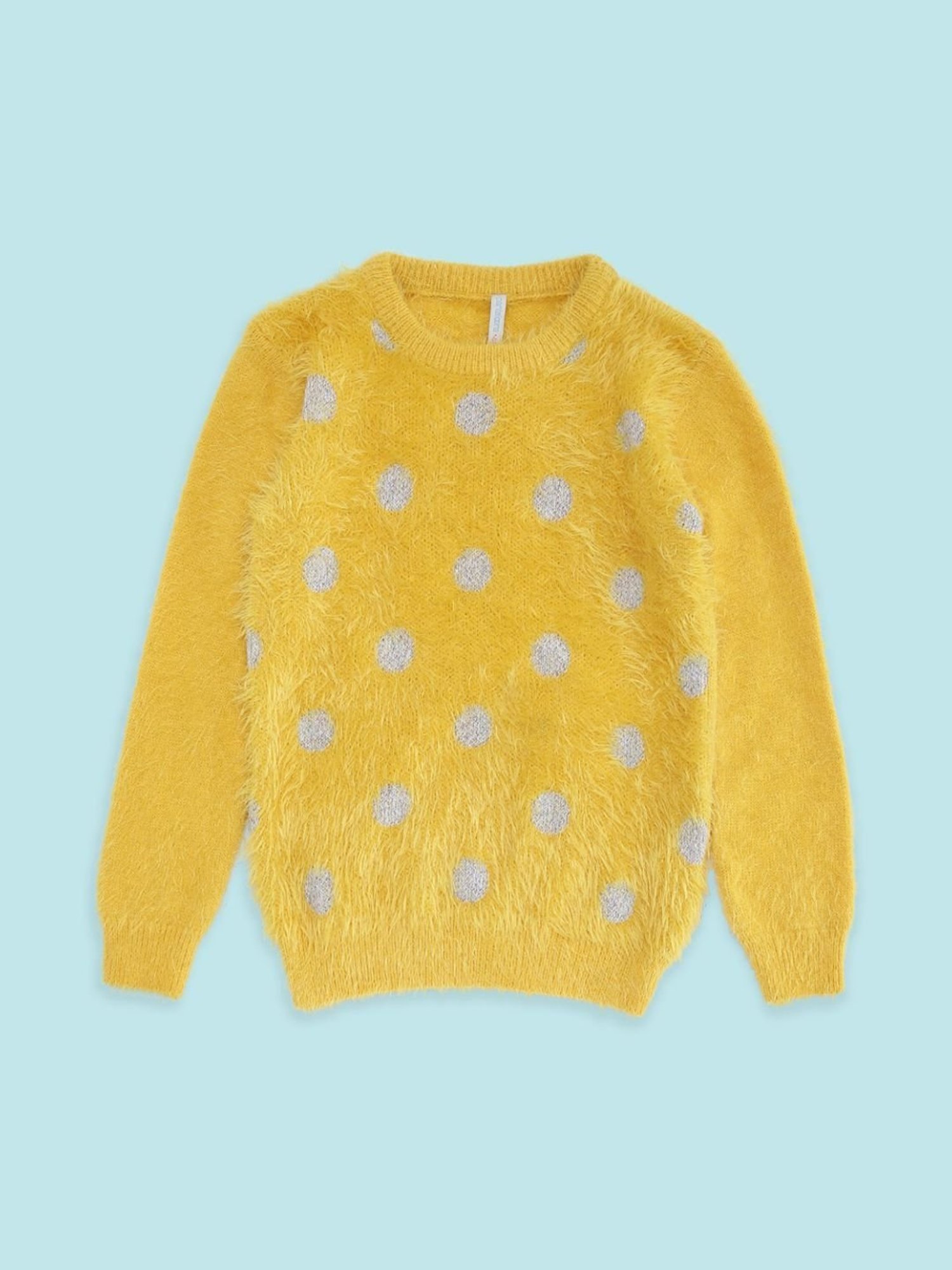 Elle Kids Black Solid Full Sleeves Sweater