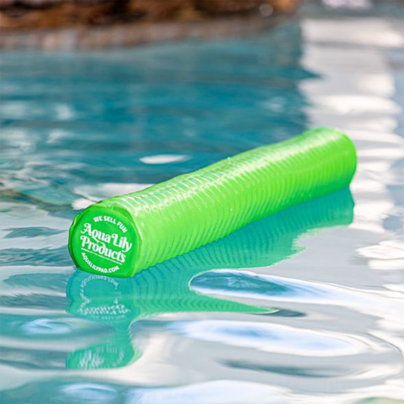 Aqua Lily Pad Durable Buoyant Soft Vinyl Foam Pool Noodle Float for Swimming, Exercising, and Floating, Supports 250 Pounds (Lime Green)