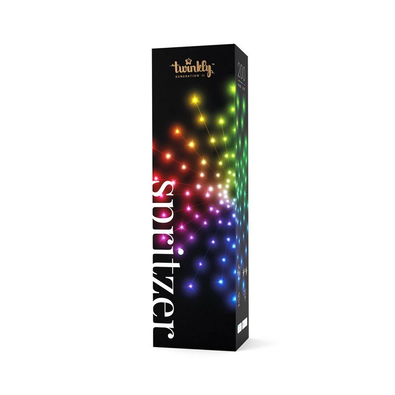 Twinkly 200 LED RGB Multicolor Bluetooth Enabled Decorative Spritzer Lights Bundle with USB-Powered Light Effects Music Player Dongle