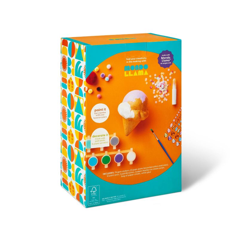 Create-Your-Own Paper Mache Ice Cream Kit - Mondo Llama™
