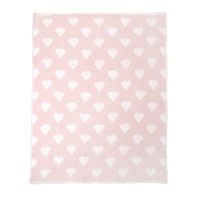 Tadpoles Ultra-Soft Chenille Knit Baby Blanket - Blush/White