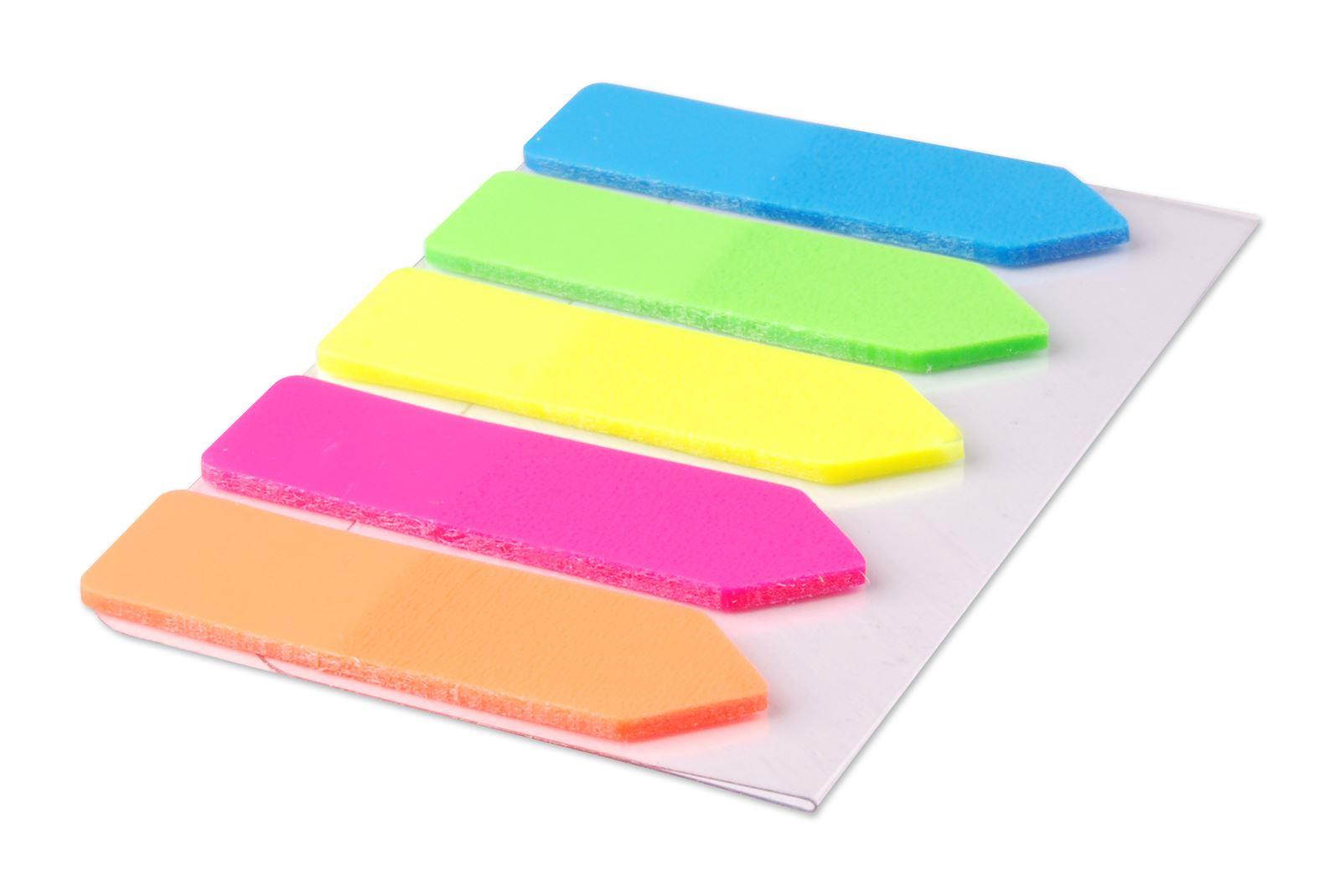Hellfire Trading 100 Colour Fluro Adhesive Sticky Repositionable Note Marker Index Bookmark Tab