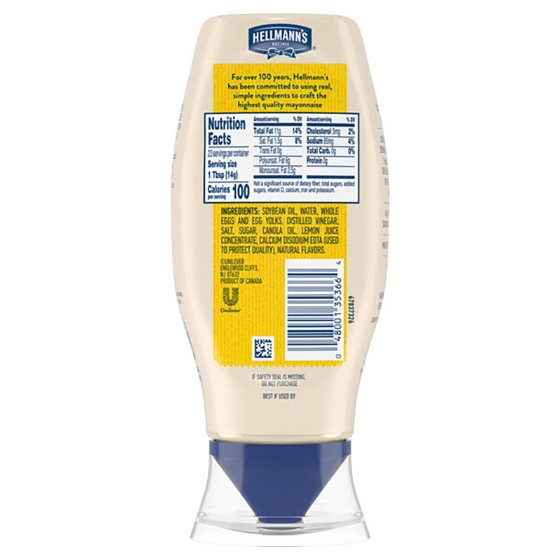 Hellmann's Real Mayonnaise Squeeze - 11.5oz