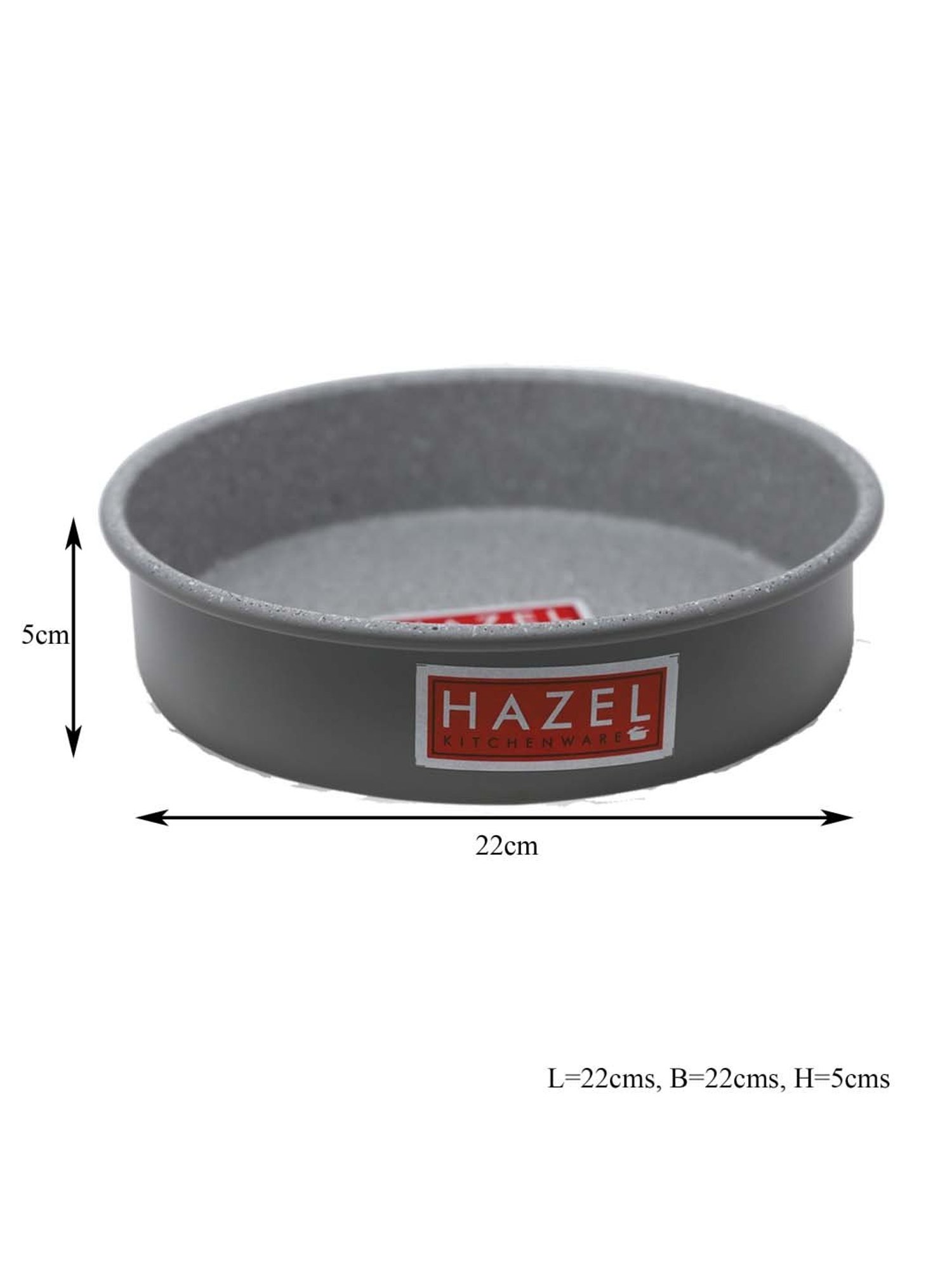HAZEL Alfa Heavy Gauge Preimium Aluminium Finish Non Stick Microwave Safe Large Round Cake Mould