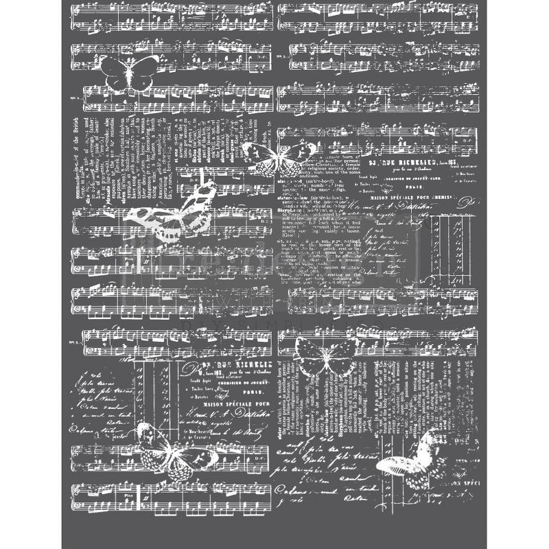 Prima Re-Design Decor Transfer-Music & Butterflies 24"X30"