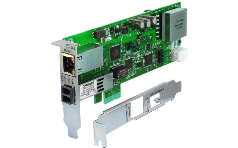 Transition Networks N-GXE-POE-LC-01 Gigabit Ethernet Card - PCI Express 2.0 - 2 Port(s) - 1 - Optical Fiber, Twisted Pair
