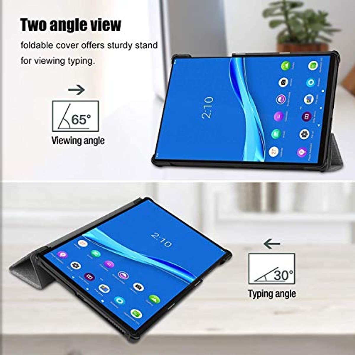 ProCase Lenovo Tab M10 FHD Plus Case 10.3 Inch (2020 2nd Gen) Bundle with [2 Pack] ProCase Lenovo Tab M10 FHD Plus 10.3 Inch Screen Protector TB-X606F TB-X606X